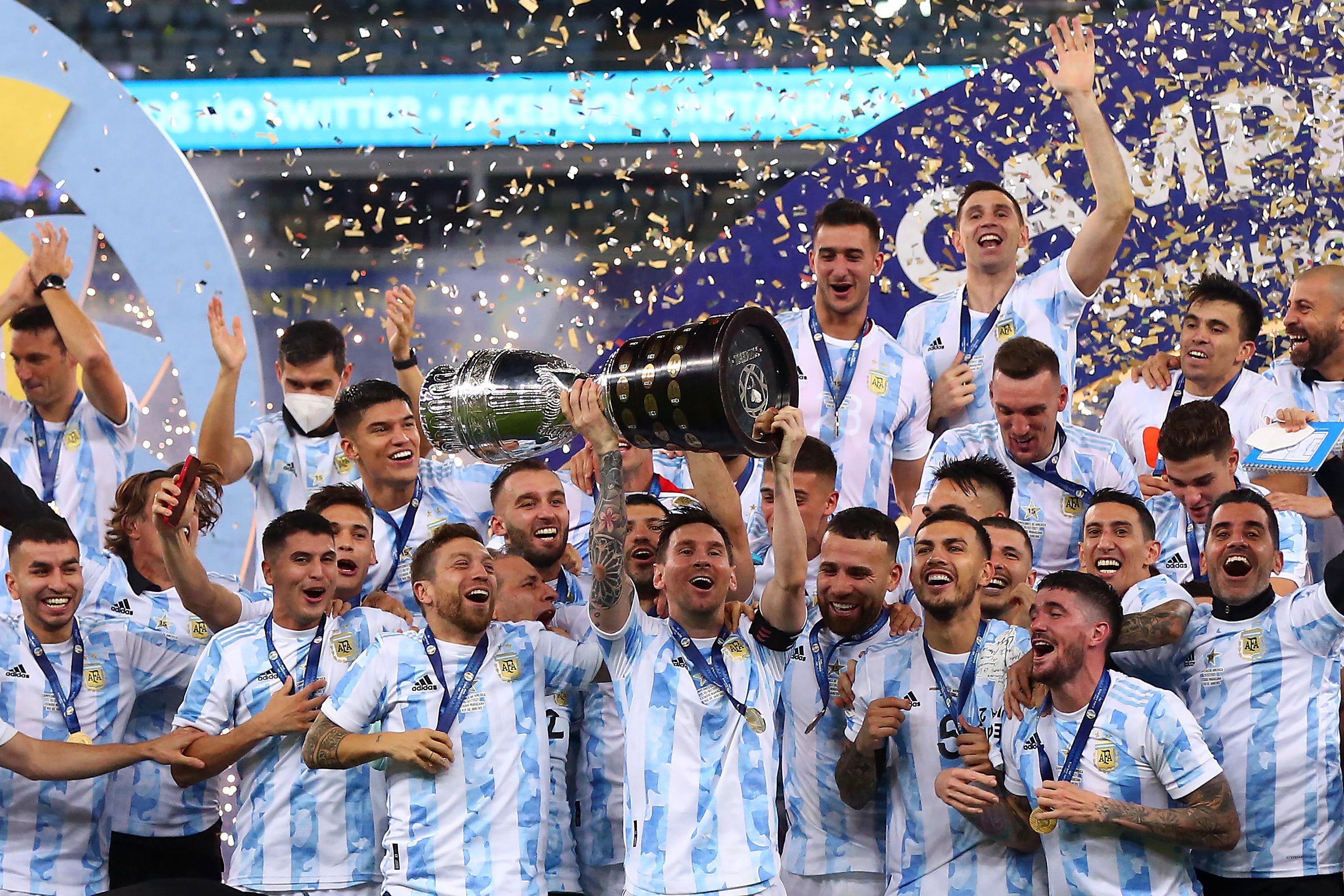 Messi finally captured an international trophy by lifting last year’s Copa America
