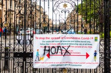 Believing Covid is a hoax acts as ‘gateway’ to other conspiracy theories, study says