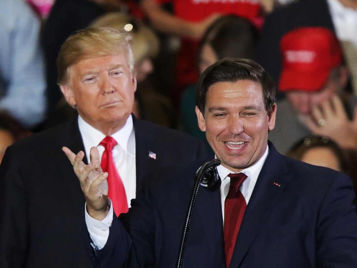 Trump news – live: Ron DeSantis snubbed as Trump schedules Florida rally without him
