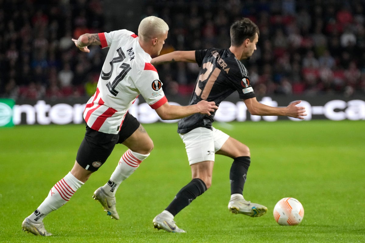PSV vs Arsenal Europa League latest score, goals and updates as Cody Gakpo goal disallowed – live