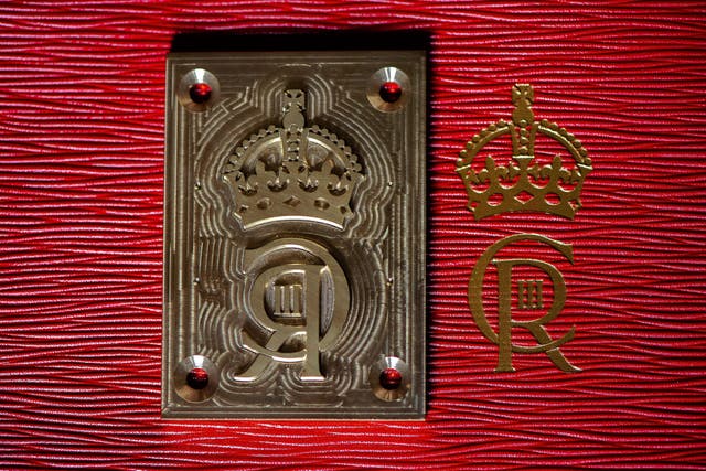 The brass die created to emboss the King’s cypher on to the famous red despatch boxes (Barrow Hepburn & Gale/PA)