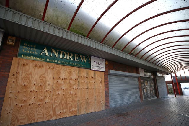 The number of empty shops has continued to fall but remains higher than pre-pandemic levels (Tim Goode/PA)