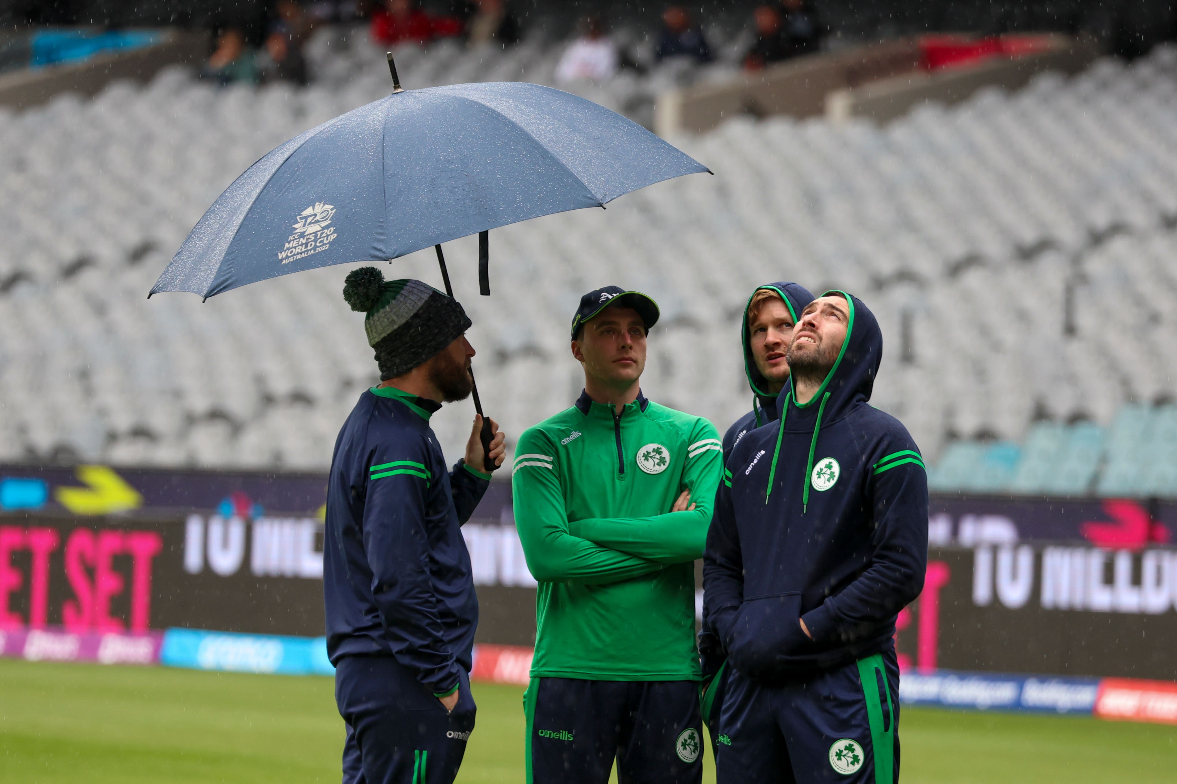 Ireland’s hopes of capitalising on their shock victory over England at the T20 World Cup were dealt a setback following a washout against Afghanistan (Asanka Brendon Ratnayake/AP)