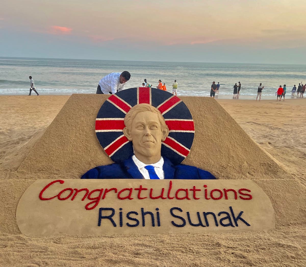 Indian sand artist responds after unique Sunak portrait confused with Tony Blair: &lsquo;I was shocked&rsquo;