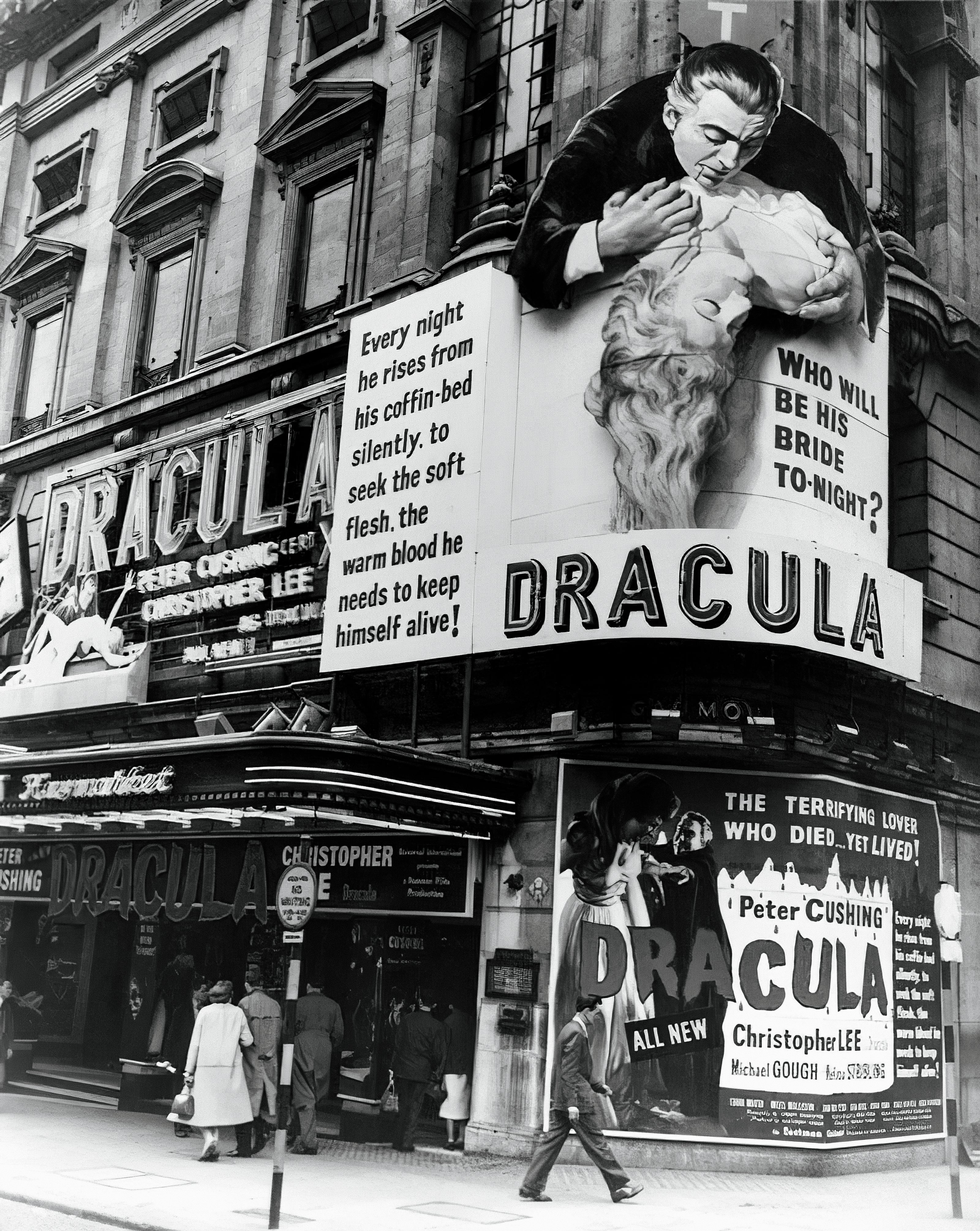 Hammer's ‘Dracula’ opens at the Gaumont cinema, London, in May 1958