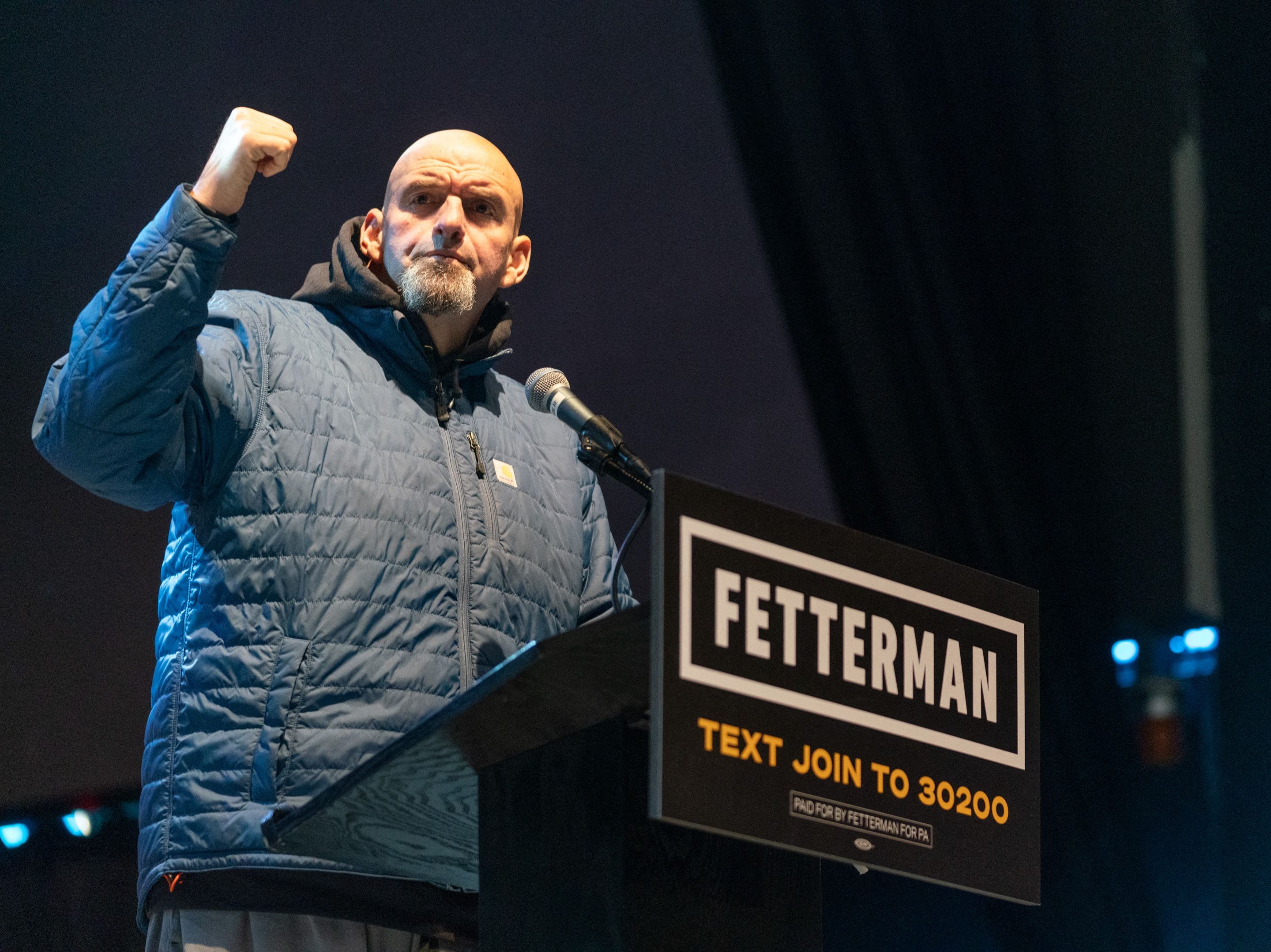 John Fetterman campaigning in Pennsylvania