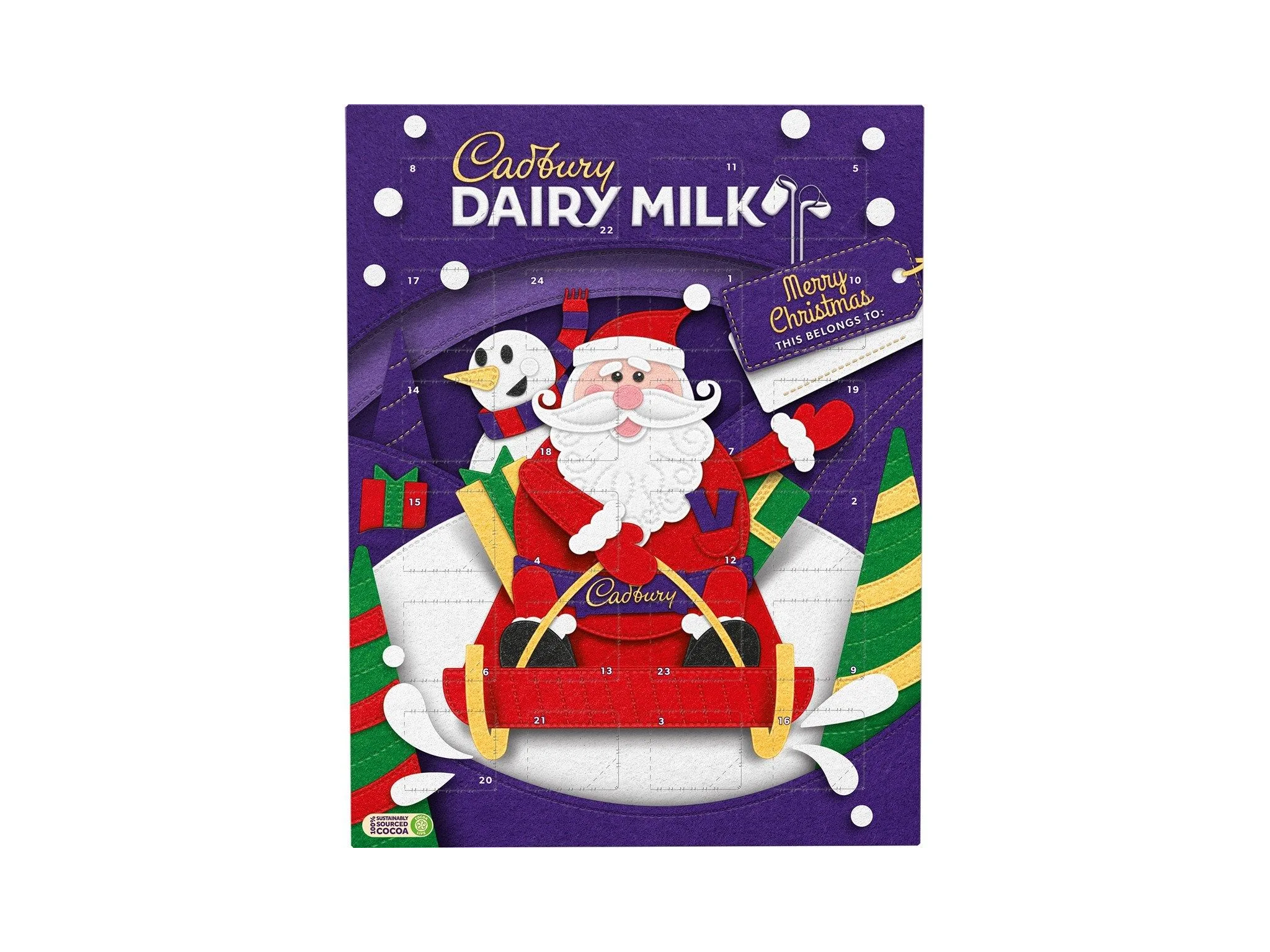 Cadbury dairy milk advent calendar