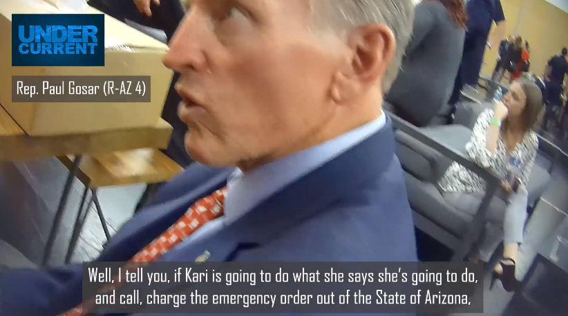 Un video encubierto captura el momento en que el congresista Paul Gosar parece aprobar a una persona que afirma haber disparado contra inmigrantes indocumentados diciendo: 'este país los necesita'