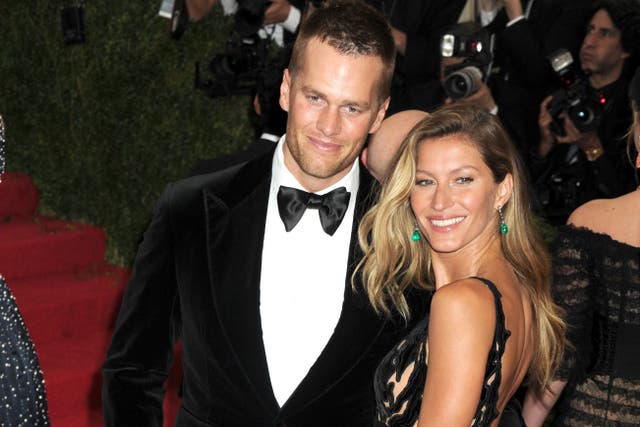 <p>Tom Brady and Gisele Bundchen arriving at the Met Gala event at the Metropolitan Museum of Art in New York, USA (Dennis Van Tine/PA)</p>