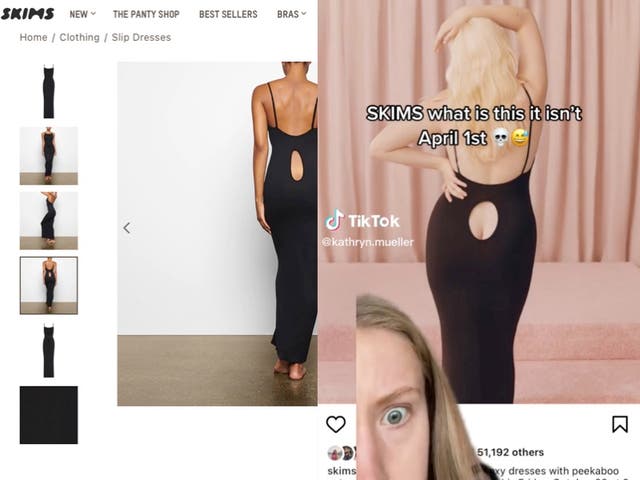 <p>Skims confuses fans with new lower-back keyhole cut-out dress </p>
