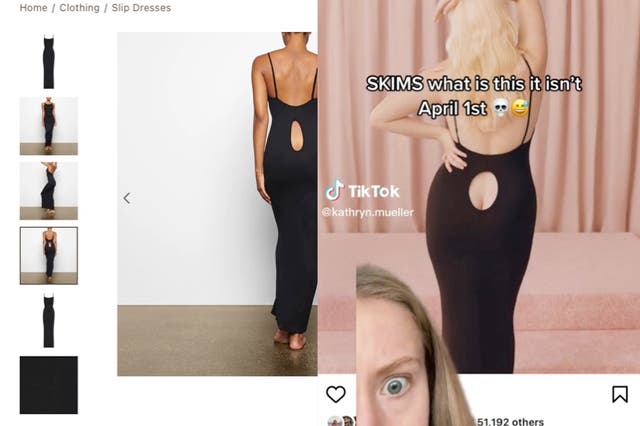 <p>Skims confuses fans with new lower-back keyhole cut-out dress </p>