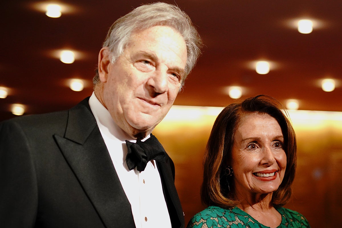 Paul Pelosi and Nancy Pelosi attend the TIME 100 Gala 2019 Cocktails at Jazz at Lincoln Center on April 23, 2019 in New York City