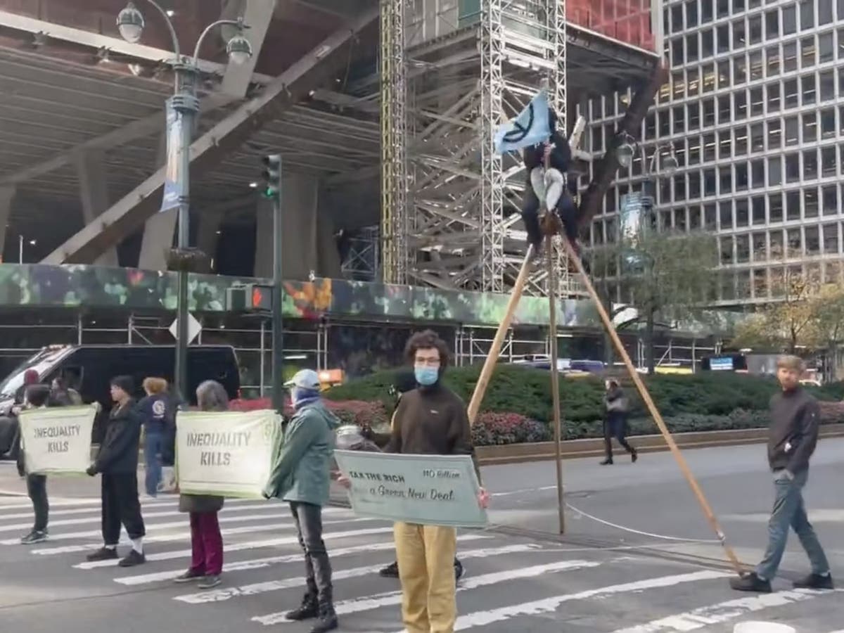 Fifth day of New York protests as Park Avenue shut down amid calls to ‘tax the rich’