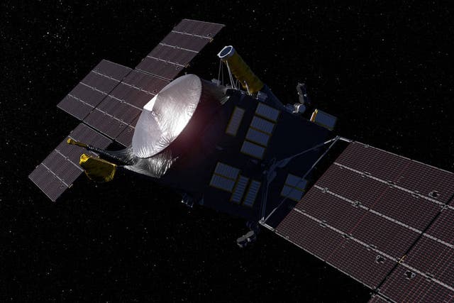 <p>An illustration of Nasa’s Psyche spacecraft, which will now launch in 2026 to visit an asteroid of the same name</p>