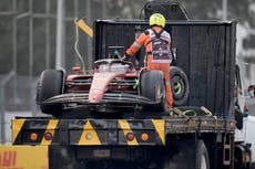 Charles Leclerc unhurt after heavy crash during practice at in Mexican Grand Prix