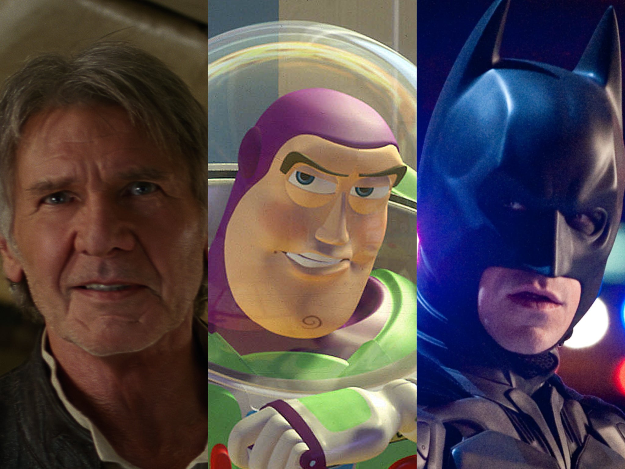 ‘Star Wars: The Force Awakens’, ‘Toy Story’ and ‘The Dark Knight Rises’ are among the films on this list