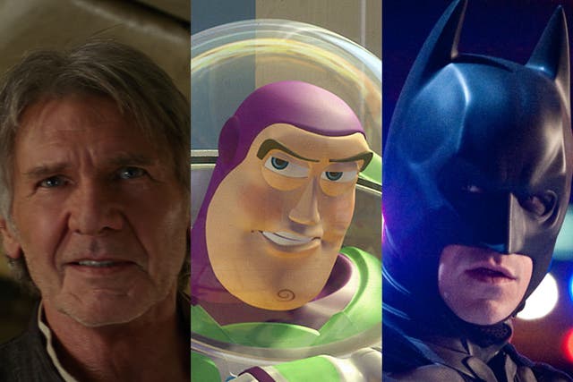 <p>‘Star Wars: The Force Awakens’, ‘Toy Story’ and ‘The Dark Knight Rises’ are among the films on this list</p>