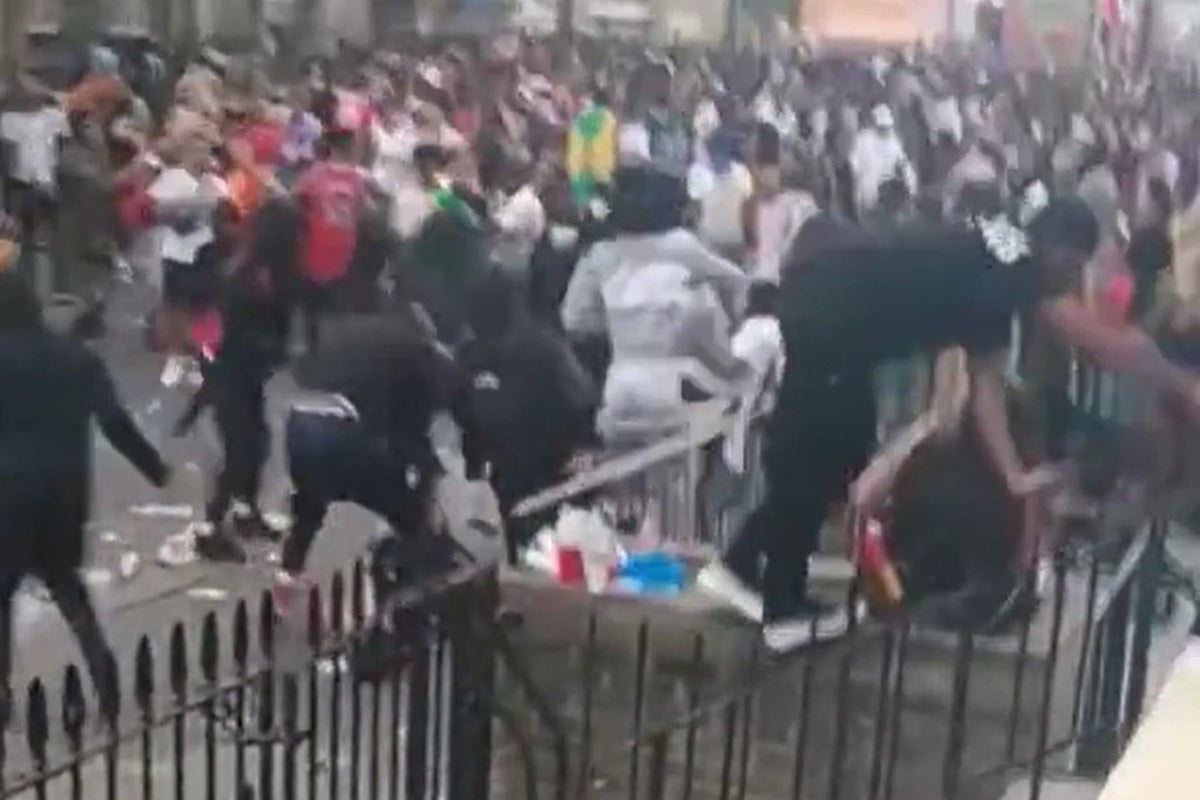 Footage shows woman being hit with gas canister at Notting Hill Carnival