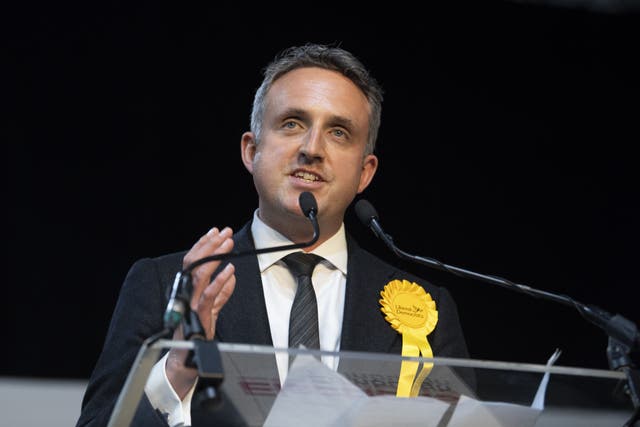 The Scottish Lib Dem leader used his conference speech to launch his party’s campaign for the 2027 council election (Lesley Martin/PA)