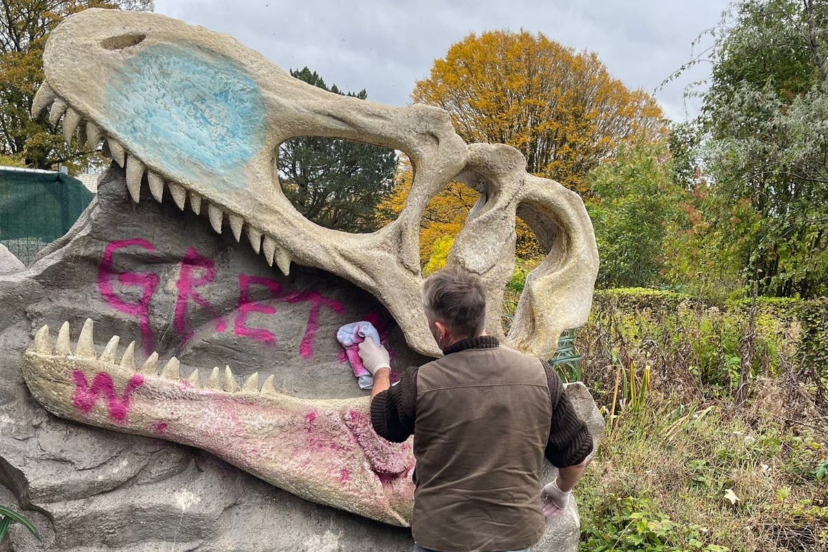 Police investigate after light show vandalised by &lsquo;eco-extremists&rsquo;