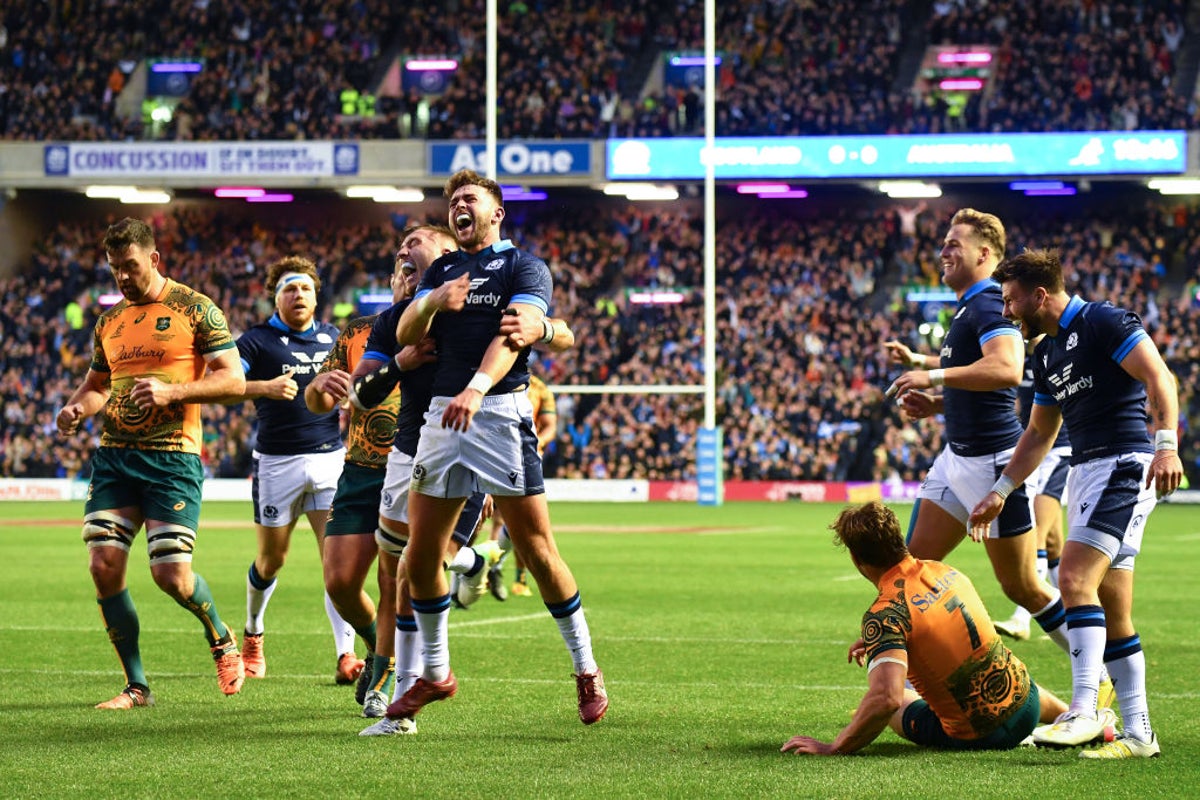 Scotland vs Australia LIVE rugby: Latest score and updates from Autumn Nations Series after Ollie Smith try
