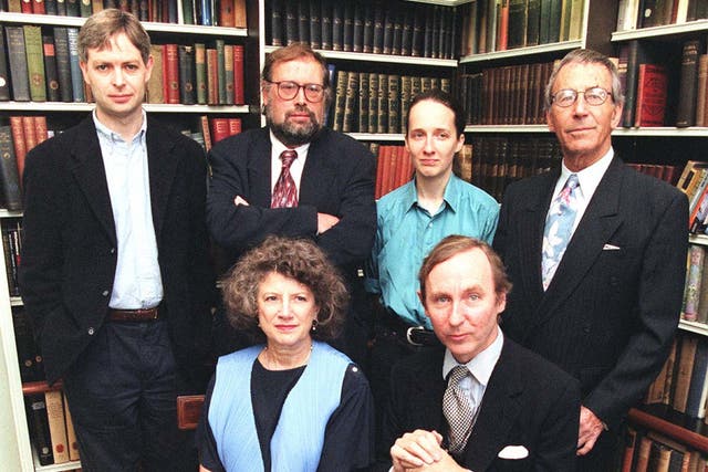 <p>Ian Jack, back row second left, was on the Booker prize judging panel in 1996 </p>