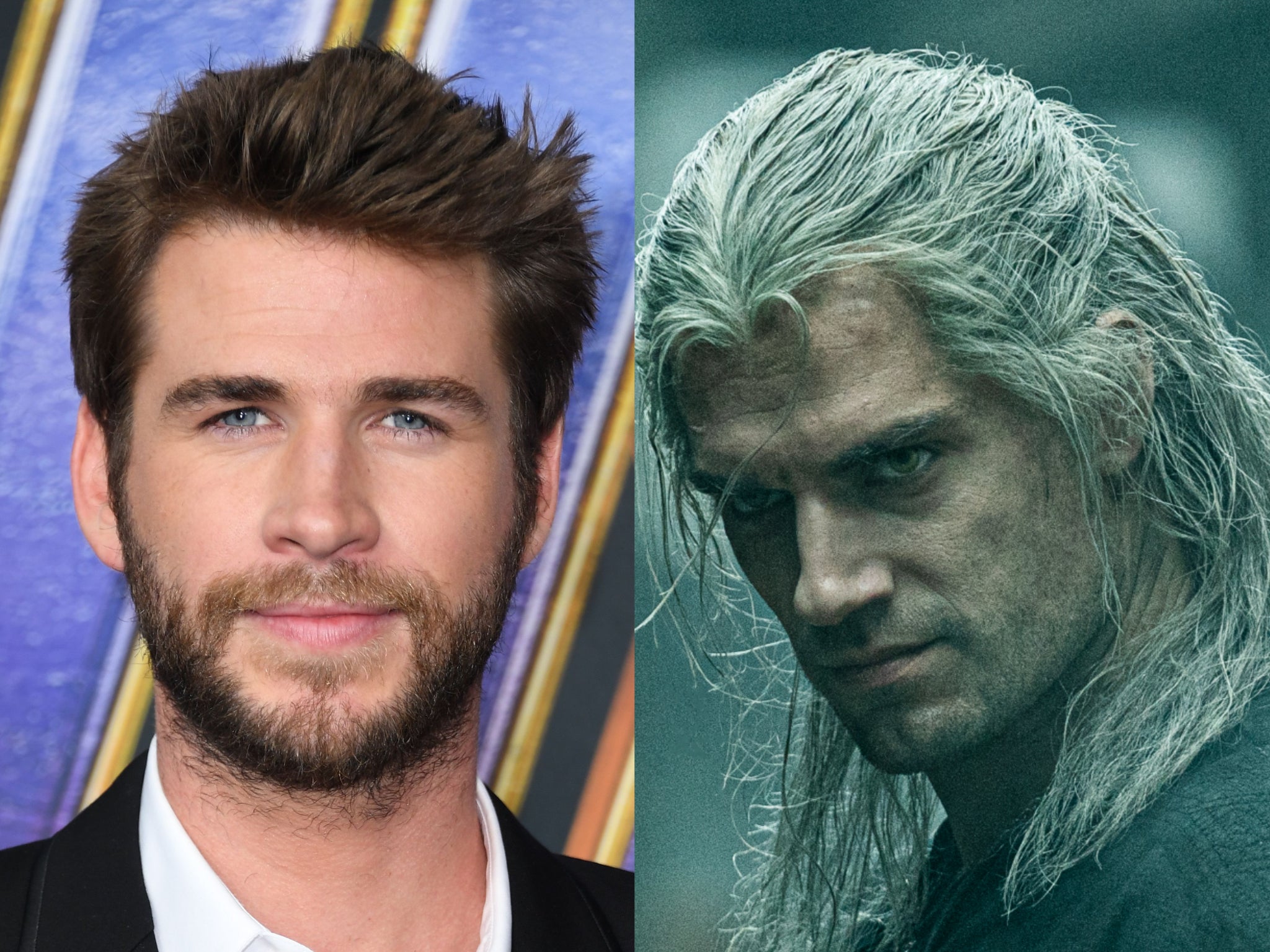 Liam Hemsworth and Henry Cavill in ‘The Witcher’