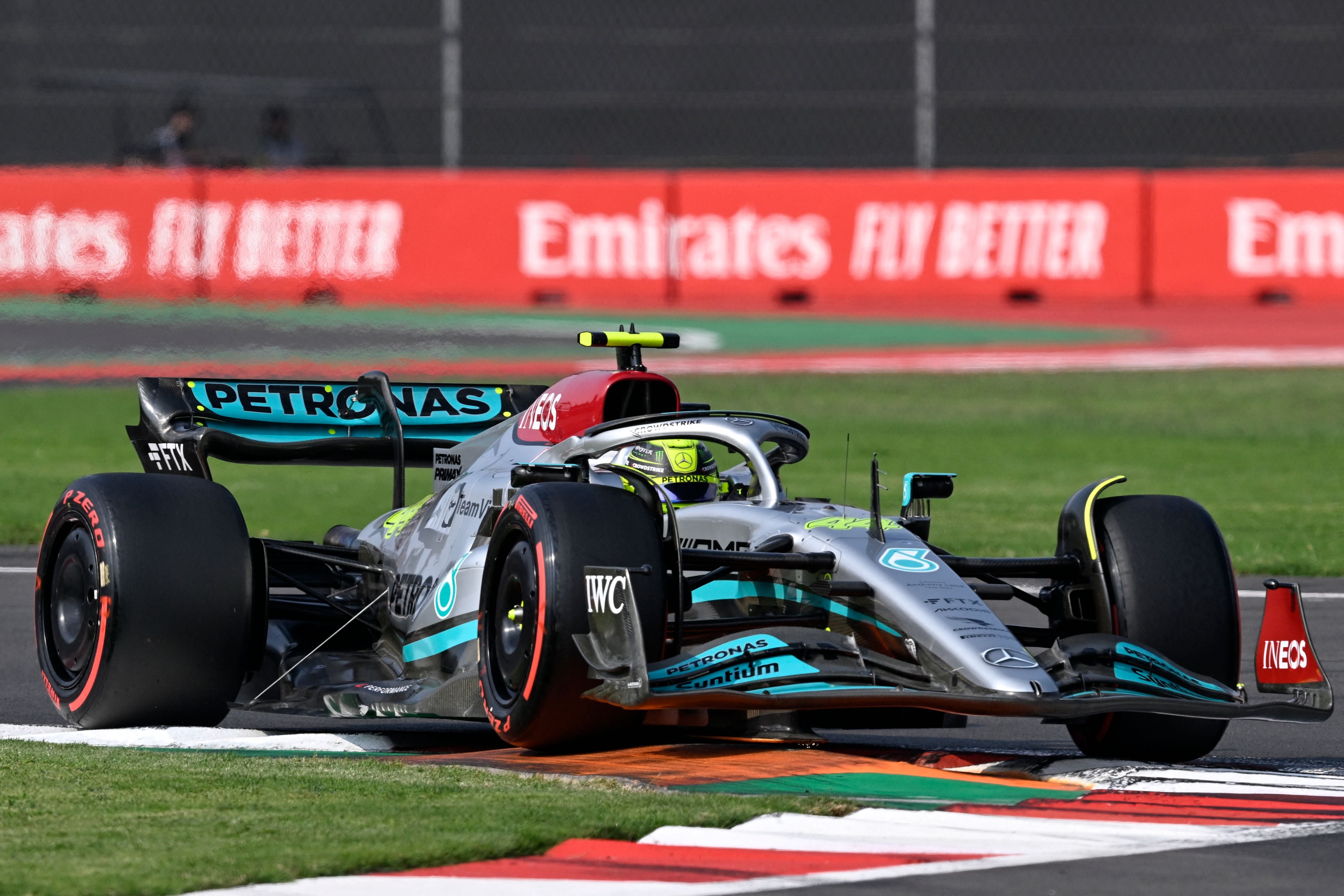 Hamilton was rapid in practice but could not put his Mercedes on pole