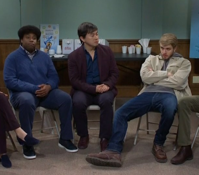 <p>Kenan Thompson, Bowen Yang and Jack Harlow on ‘SNL’</p>