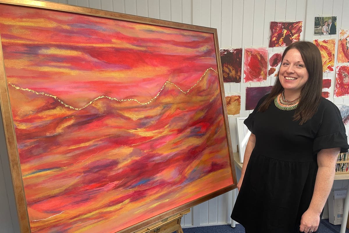 Artist finds &lsquo;healing journey&rsquo; in adding father&rsquo;s ashes to landscape painting