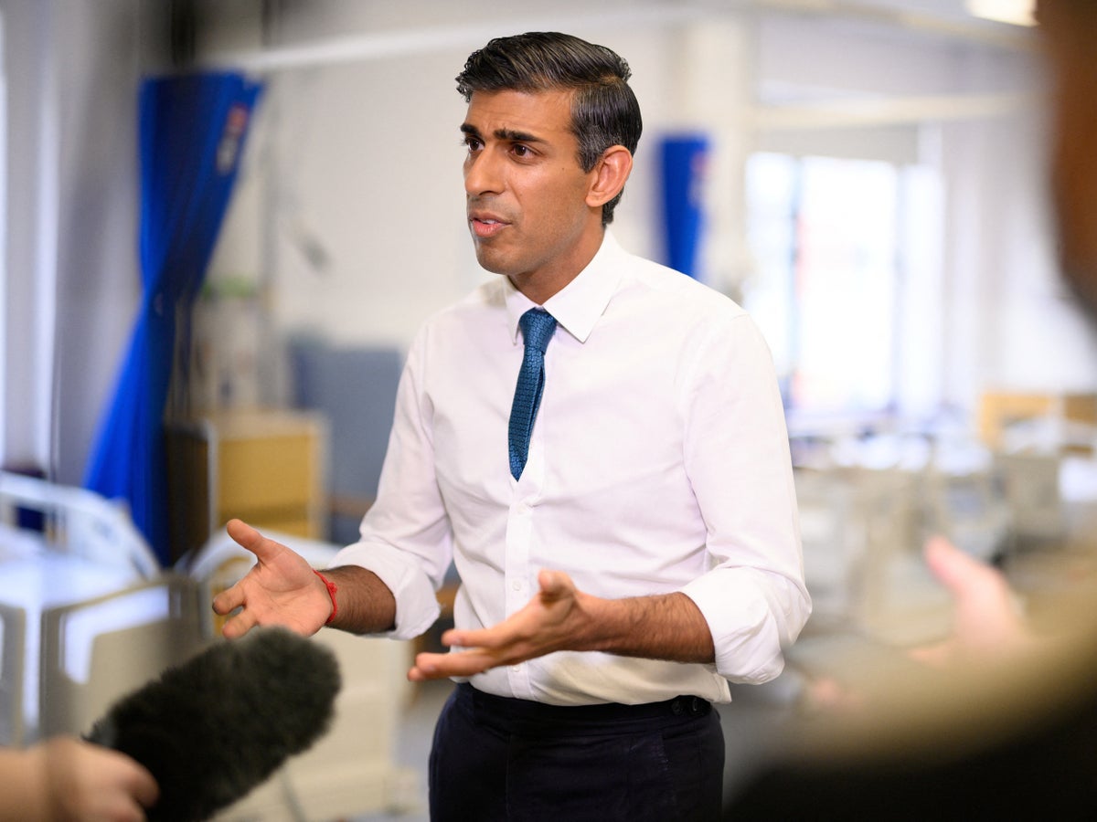 Rishi Sunak bounce cuts Labour’s lead to 16 points, new poll shows