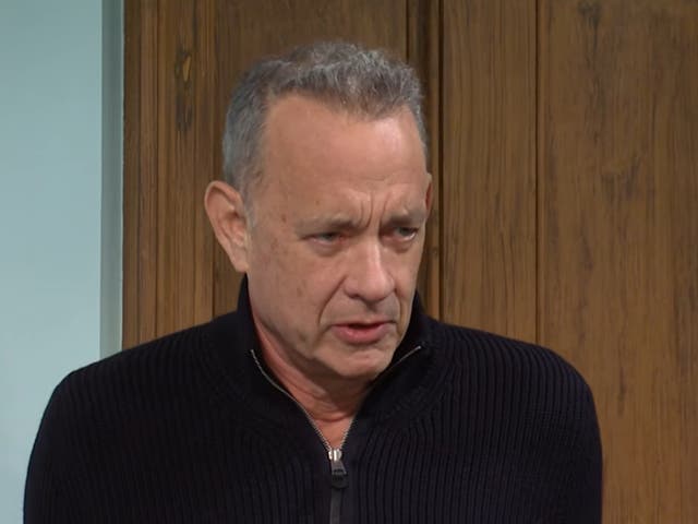 <p>Tom Hanks on ‘Saturday Night Live'</p>