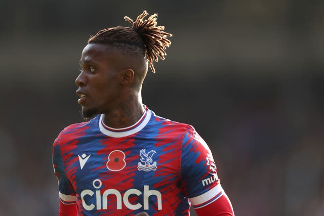Wilfried Zaha’s contract with Crystal Palace expires next summer (Kieran Cleeves/PA)