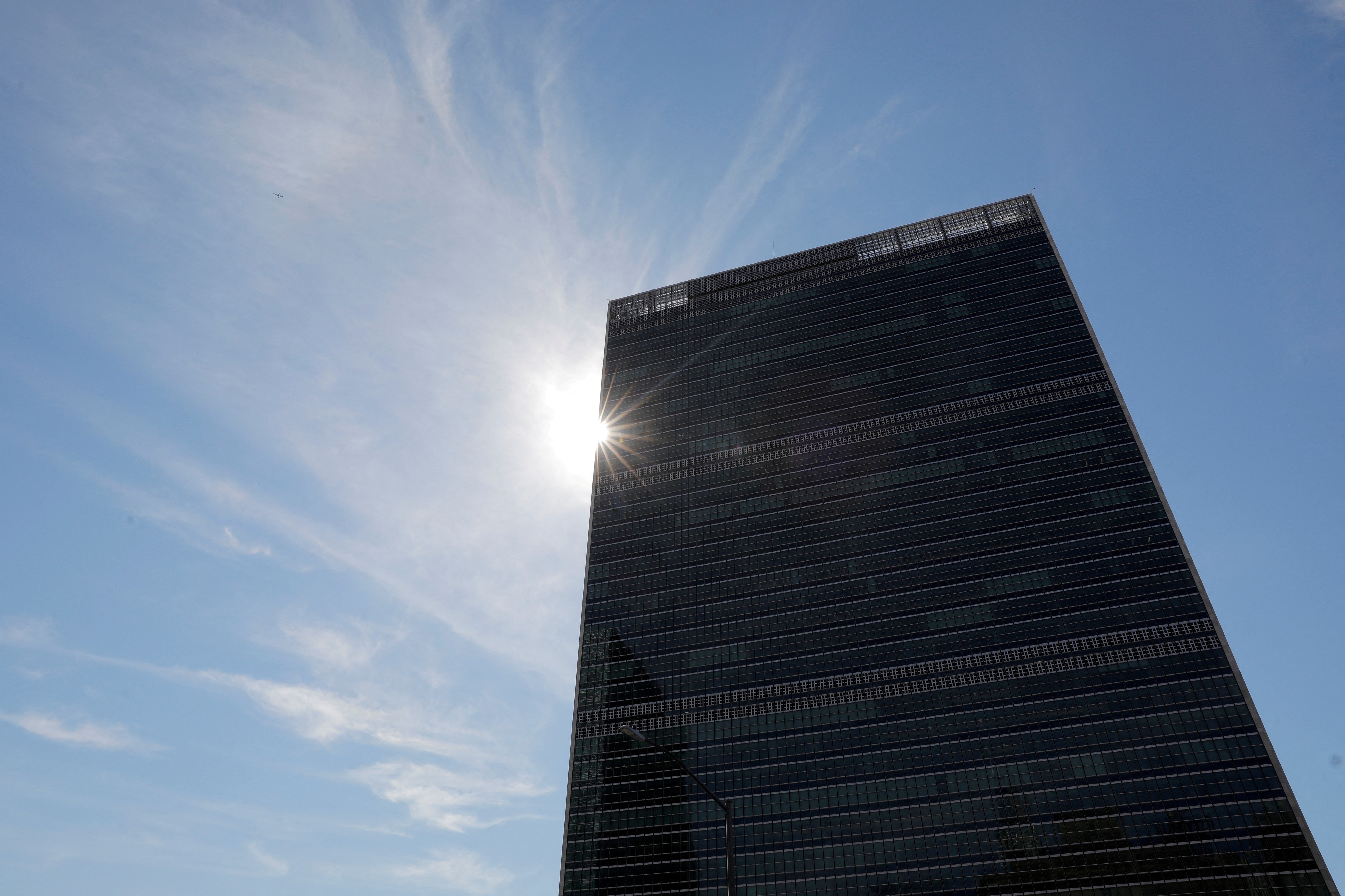 The UN headquarters building in New York City, 2022