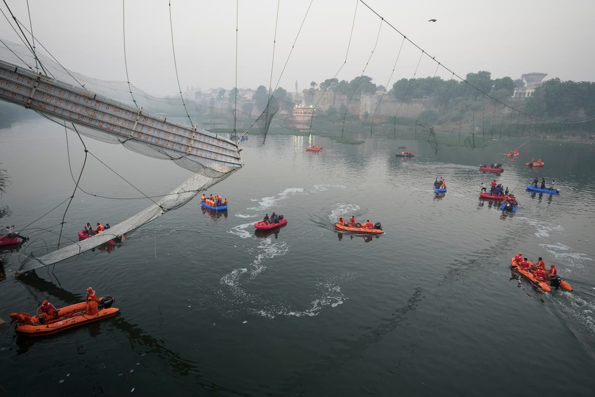 12 members of Indian lawmaker’s family dead in Indian foot bridge collapse