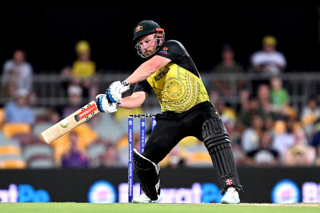 <p>Finch hit 63 off 44 balls in Brisbane </p>