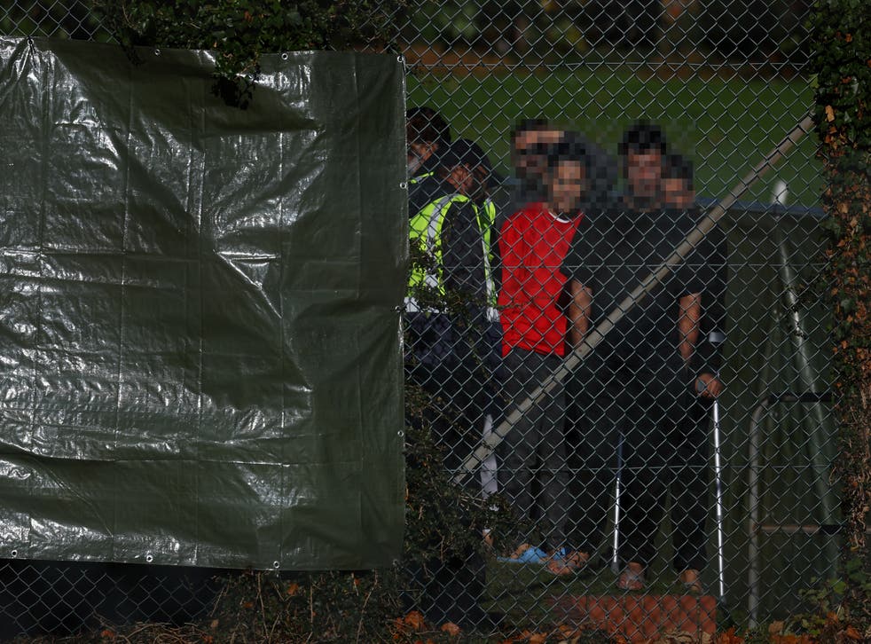 Detainees at Manston this morning