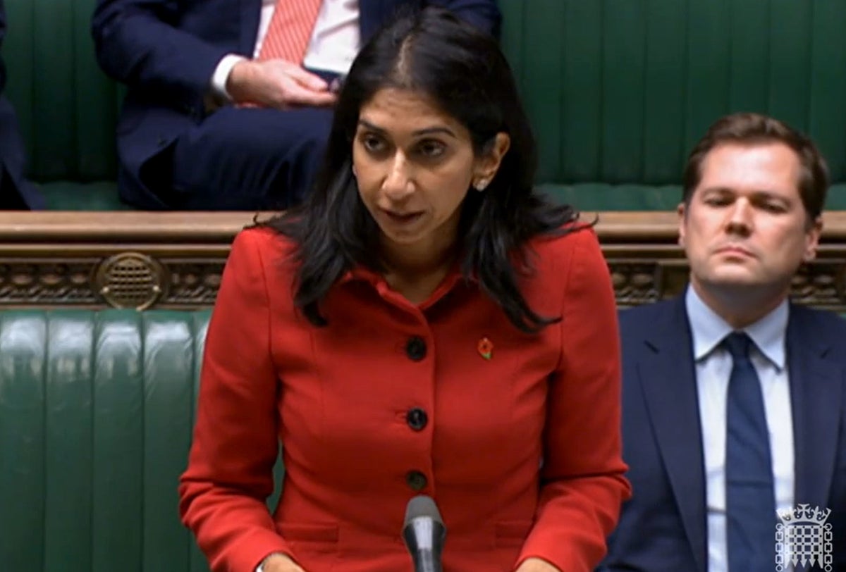‘Shameful’ Suella Braverman criticised for ‘invasion of our southern coast’ comment as she defends handling of asylum centre crisis