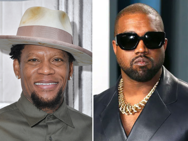 <p>DL Hughley and Kanye West</p>