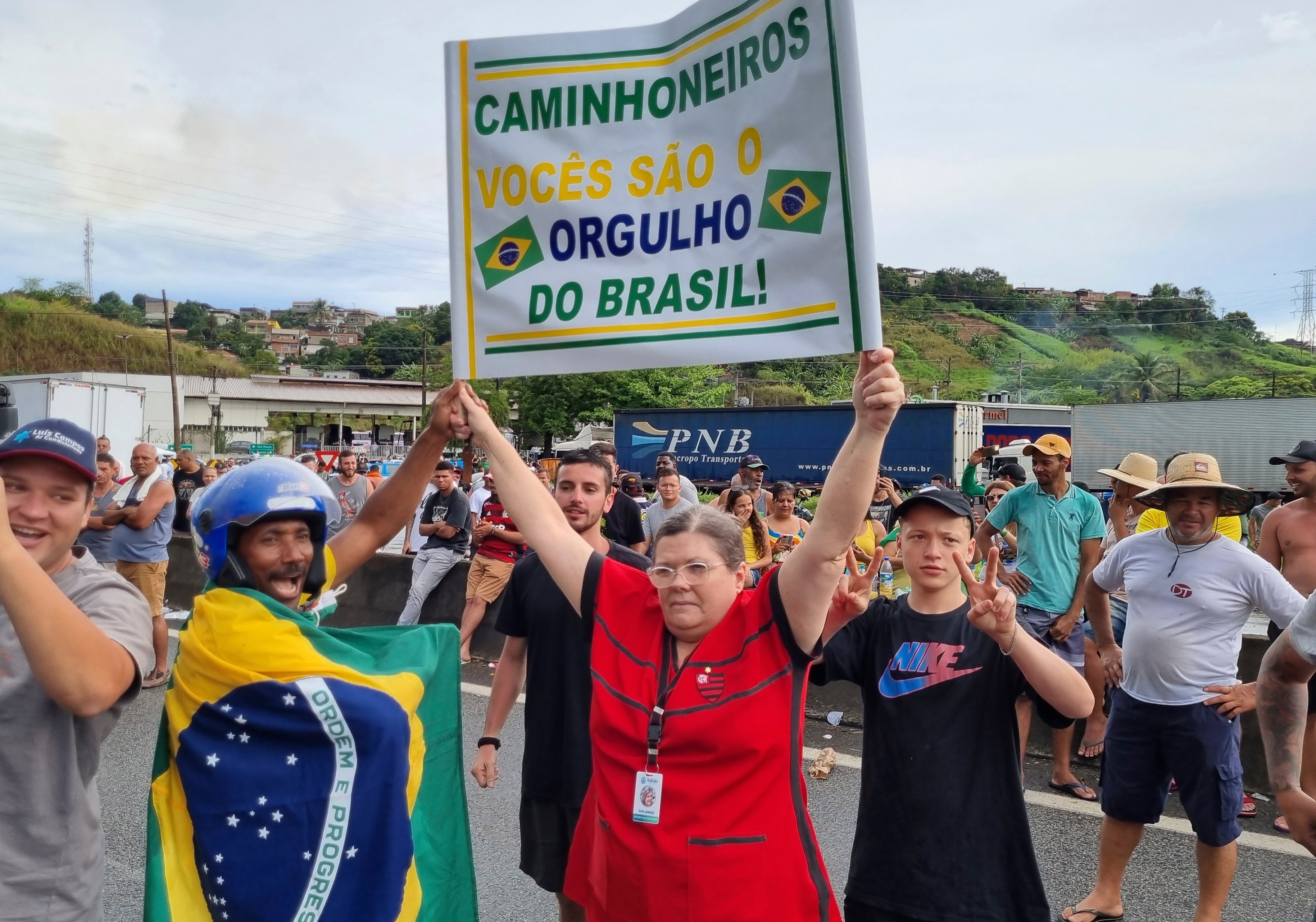 Brazil Truckers Jam Traffic To Protest Bolsonaro Loss | The Independent