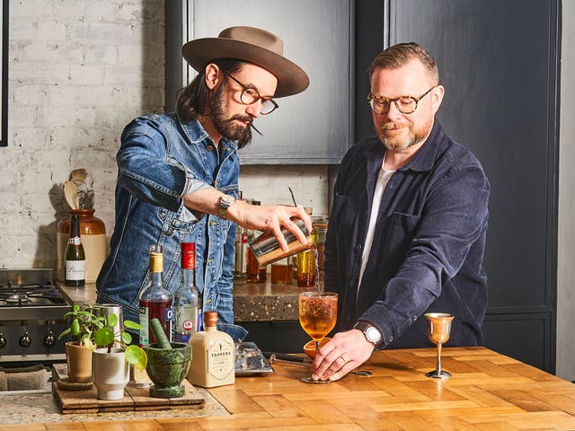 <p>Joel Harrison and Neil Ridley, authors of new book 60 Second Cocktails</p>