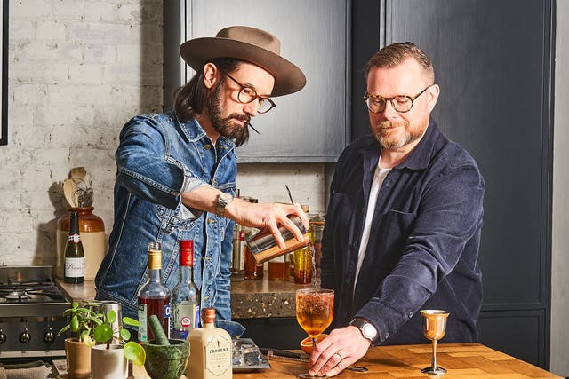 <p>Joel Harrison and Neil Ridley, authors of new book 60 Second Cocktails</p>