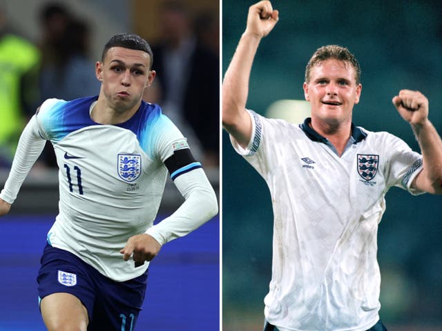 <p>Phil Foden has been backed to emulate Paul Gascoigne’s Italia 90 heroics at the World Cup in Qatar </p>