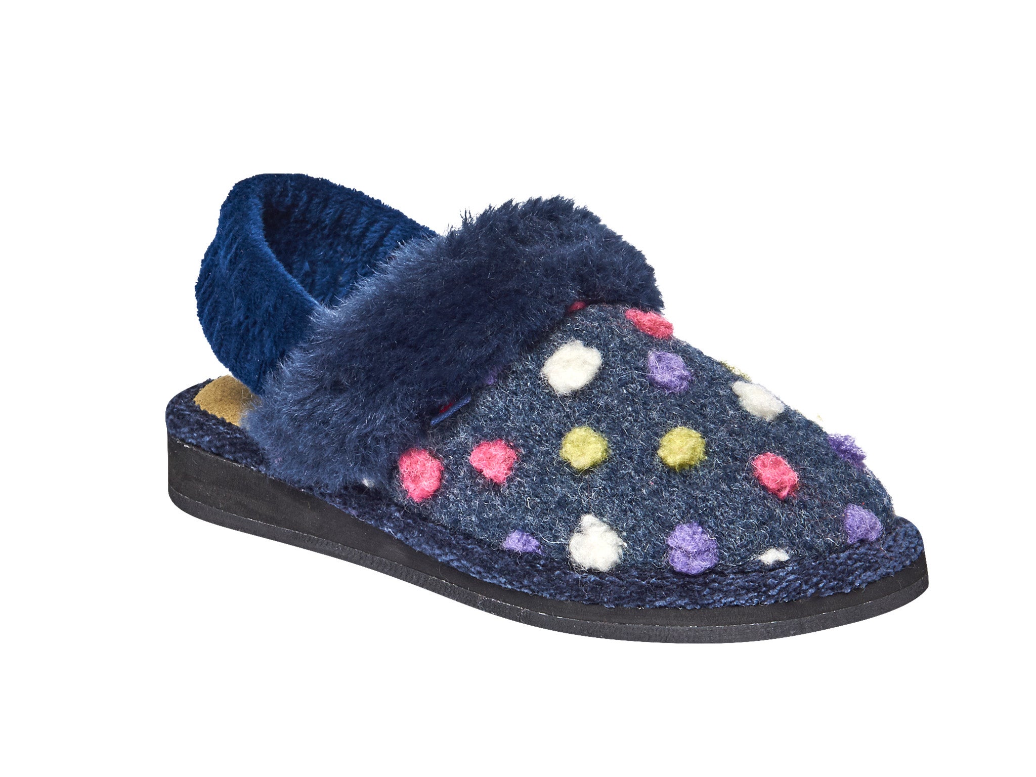 Moshulu spotty mule slippers