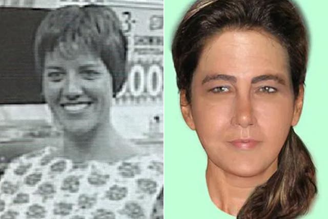 <p>A composite image, right, of 1974 murder  victim nicknamed the Lady of the Dunes was created as authorities attempted for years to ID her - before the FBI on Monay announced the victim as Ruth Marie Terry </p>