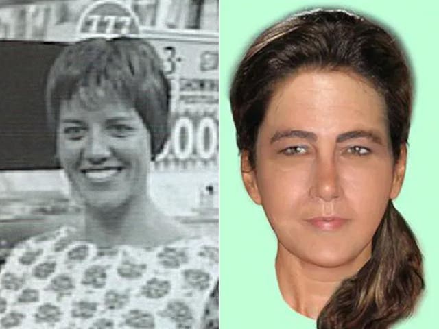 <p>A composite image, right, of 1974 murder  victim nicknamed the Lady of the Dunes was created as authorities attempted for years to ID her - before the FBI on Monay announced the victim as Ruth Marie Terry </p>