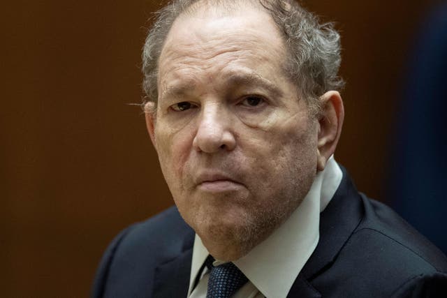 <p>Harvey Weinstein in a courtroom in  Los Angeles, California, on 4 October 2022</p>