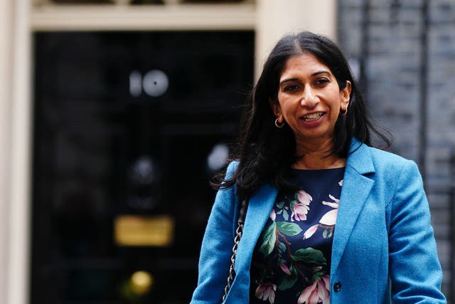 Home Secretary Suella Braverman remains under pressure amid questions about her handling of the Manston migrant centre and her previous breach of the Ministerial Code (Victoria Jones/PA)
