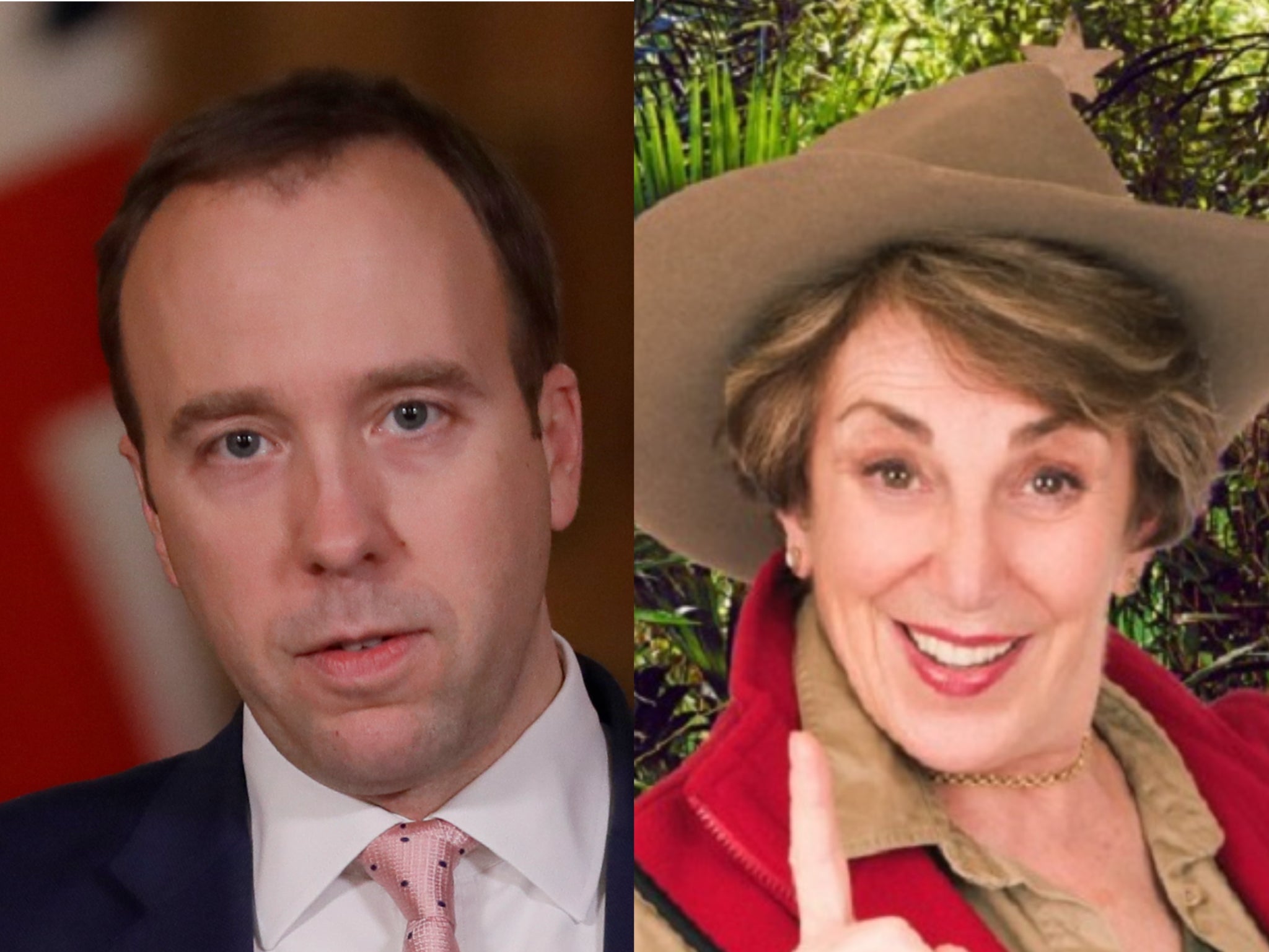 Matt Hancock and former ‘I’m a Celebrity ... ’ contestant and MP Edwina Currie