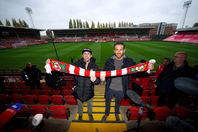 Wrexham owners Rob McElhenney (left) and Ryan Reynolds are determined to take the club back into the Football League (Peter Byrne/PA)